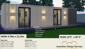 1 Bedroom Container House Plan