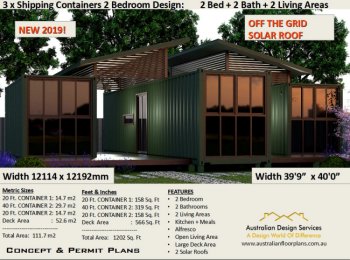 2 Bedroom Container House Plan